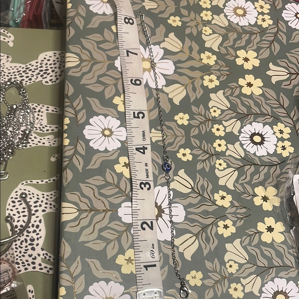 Danity Silver Evil Eye Bracelet Stainless Steel - Picture 2 of 3